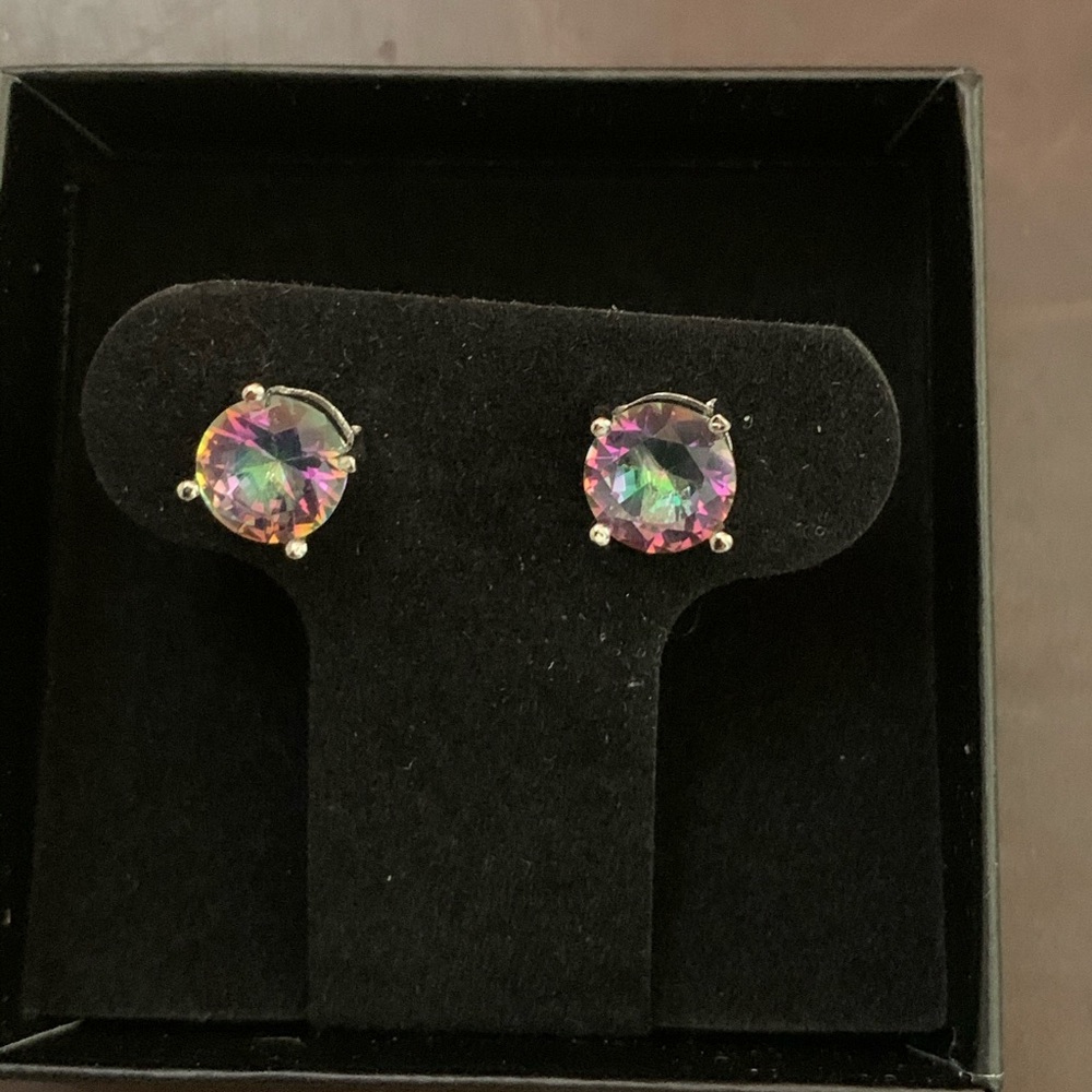 New! Mystic Rainbow Topaz Earrings